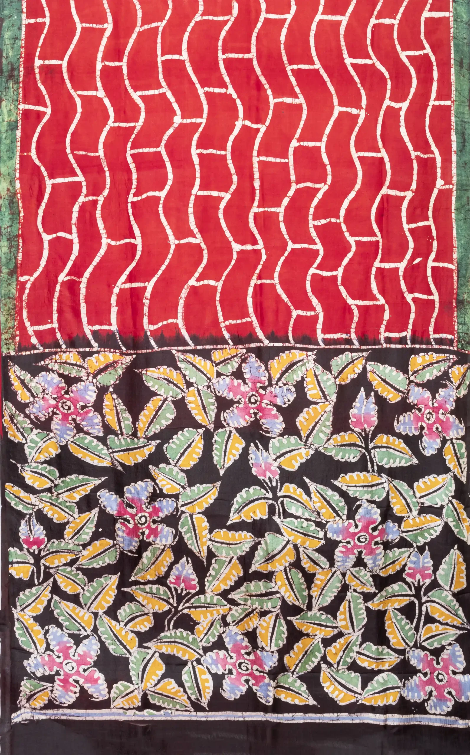 Batik Silk Saree - Red