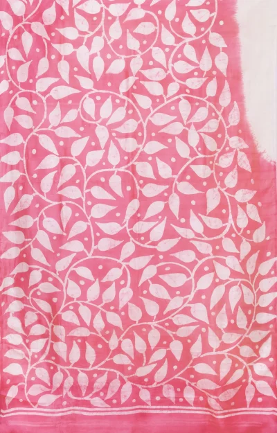 Batik Silk Saree - Pink