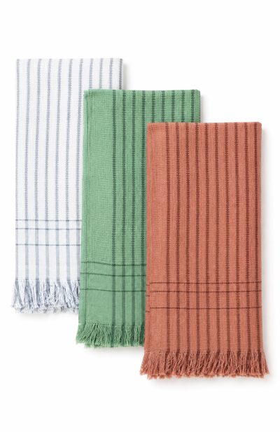 Yarn-Dyed Striped Cotton Hand Towel (Set of 3)