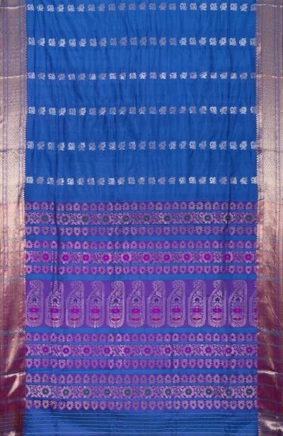 Handwoven Bishnupuri Silk Saree - Multi Colour