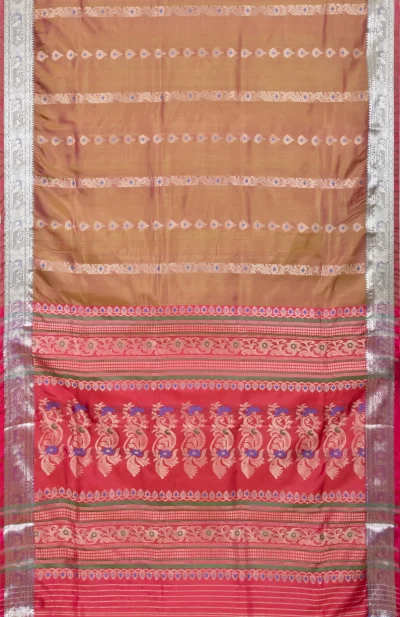 Handwoven Bishnupuri Silk Saree - Multi Colour